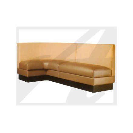 Modern L-shaped beige sofa with clean lines.