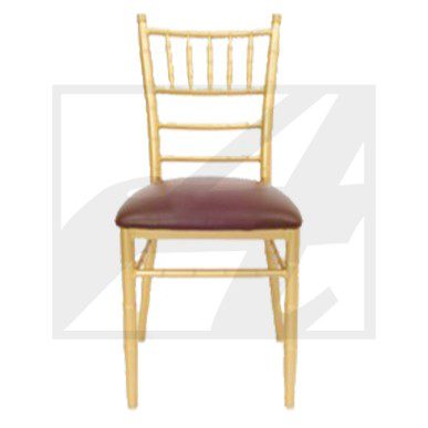 Elegant wooden chair with a cushioned seat.
