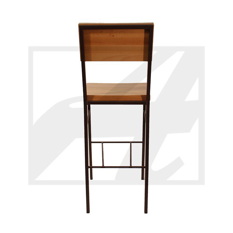 Wooden chair with a simple, minimalist design.